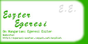 eszter egeresi business card